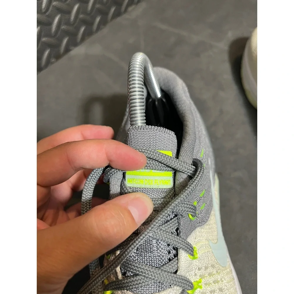 Nike‎ Metcon DSX Flyknit Womens 9 Grey White Volt Training Shoes 849809-100